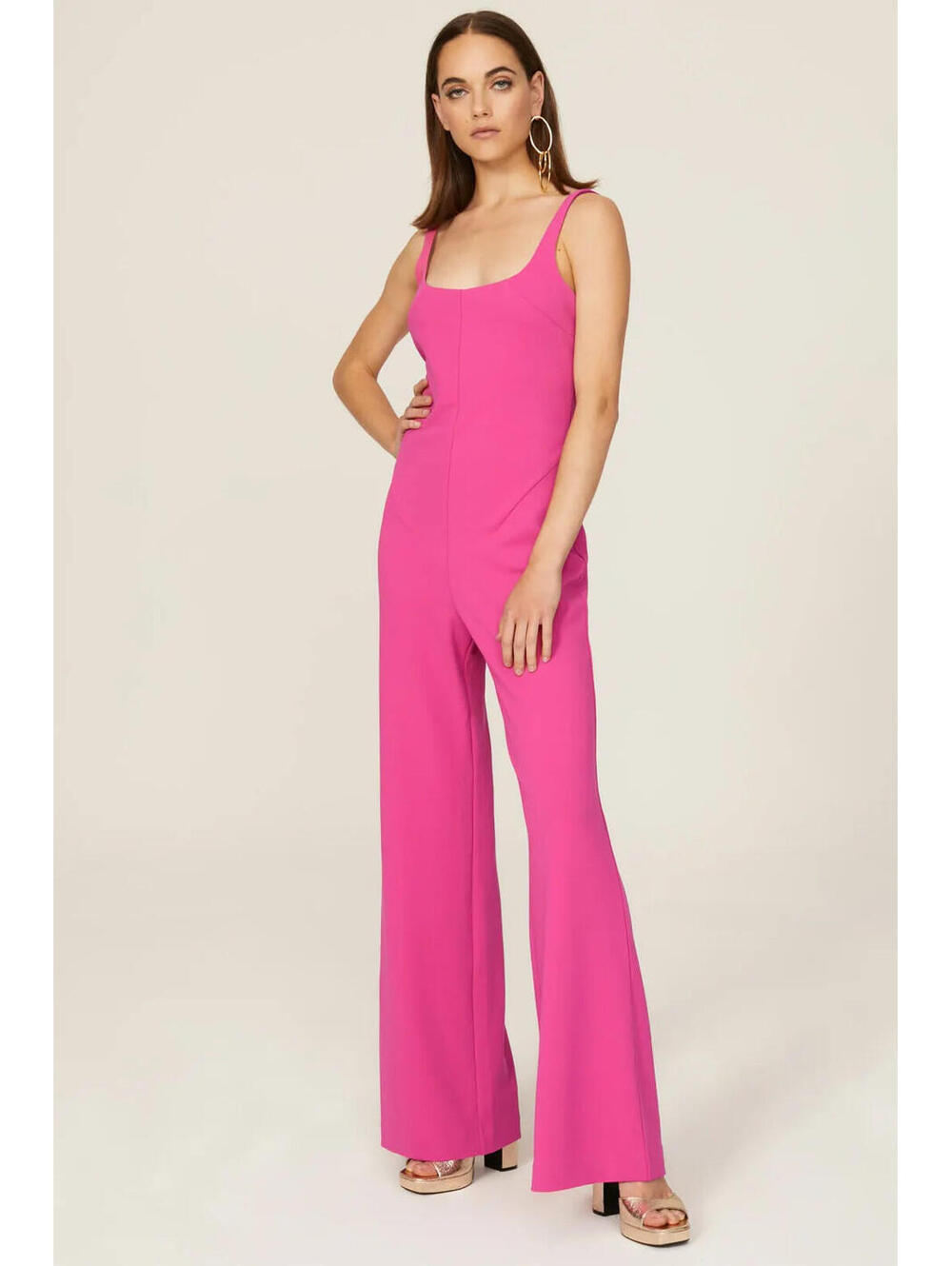 Esteban Cortazar x RTR Pink Scoop Neck Jumpsuit Size S